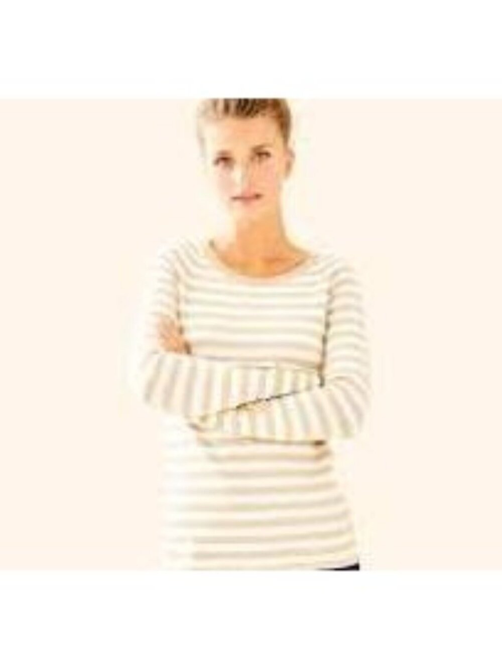 LILLY PULITZER Dinah Crewneck Sweater Gold Positano Stripe Medium